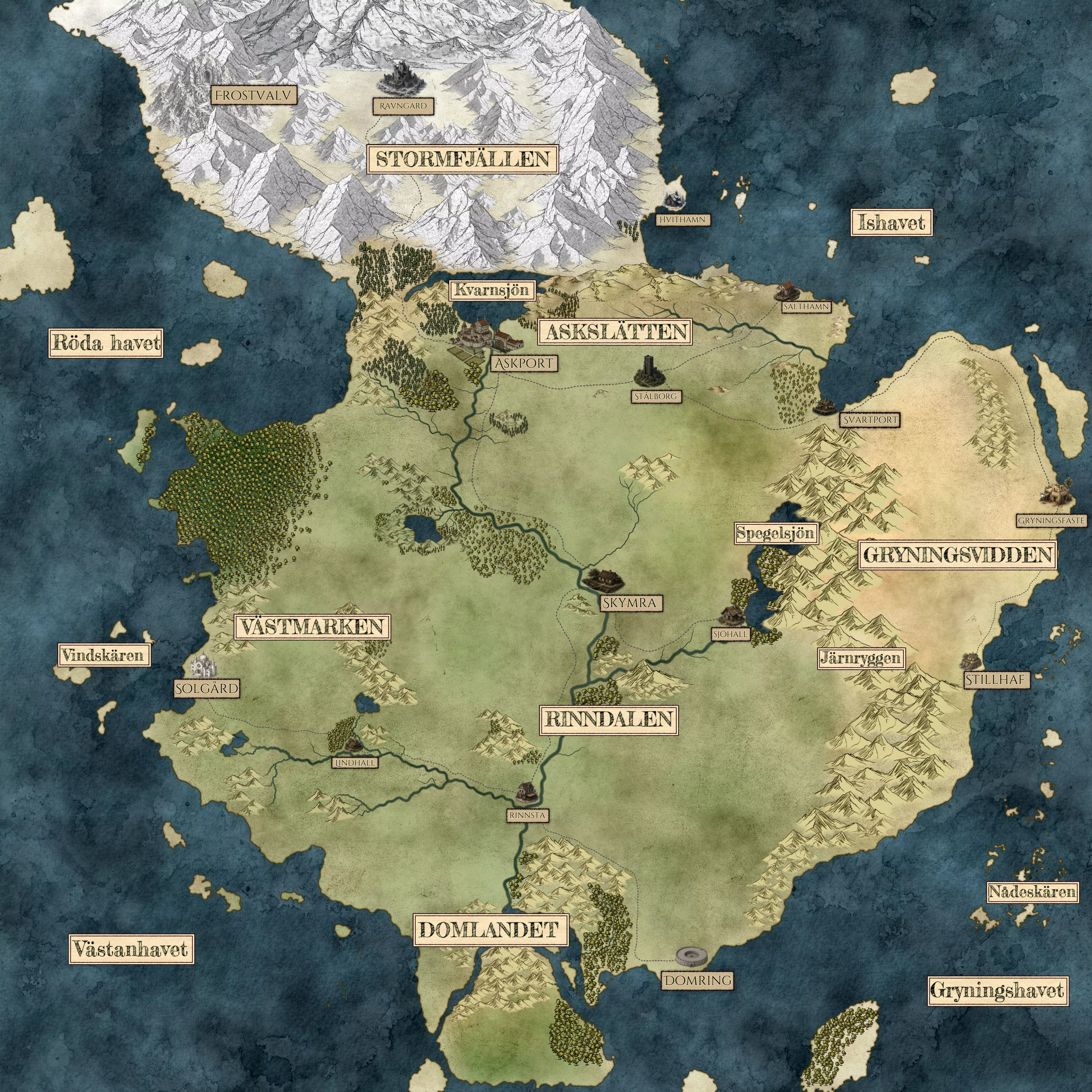 Karta över Valoris